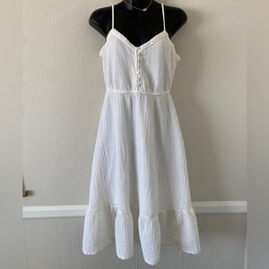 American Eagle Outfitters White Midi Dress M